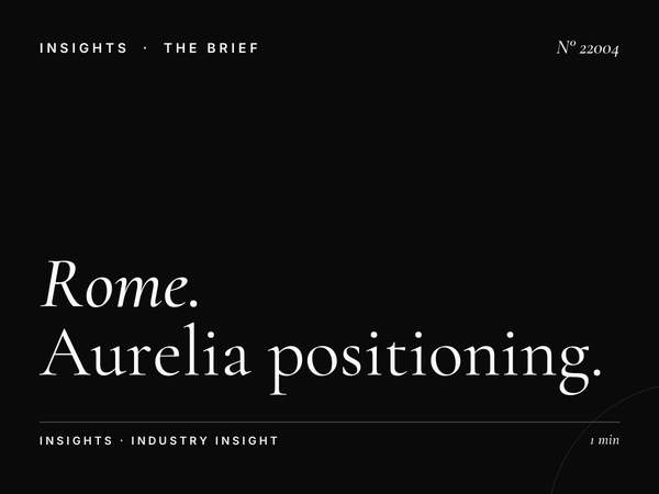 Rome Ring LED Competition: Aurelia Positioning