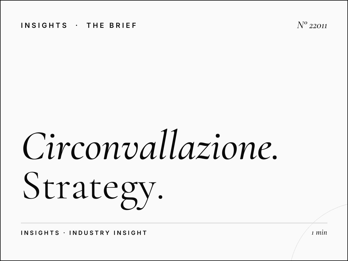 Circonvallazione Aurelia LED New Product: Strategy