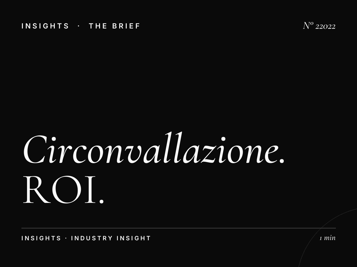 Circonvallazione Aurelia LED Success Stories: ROI