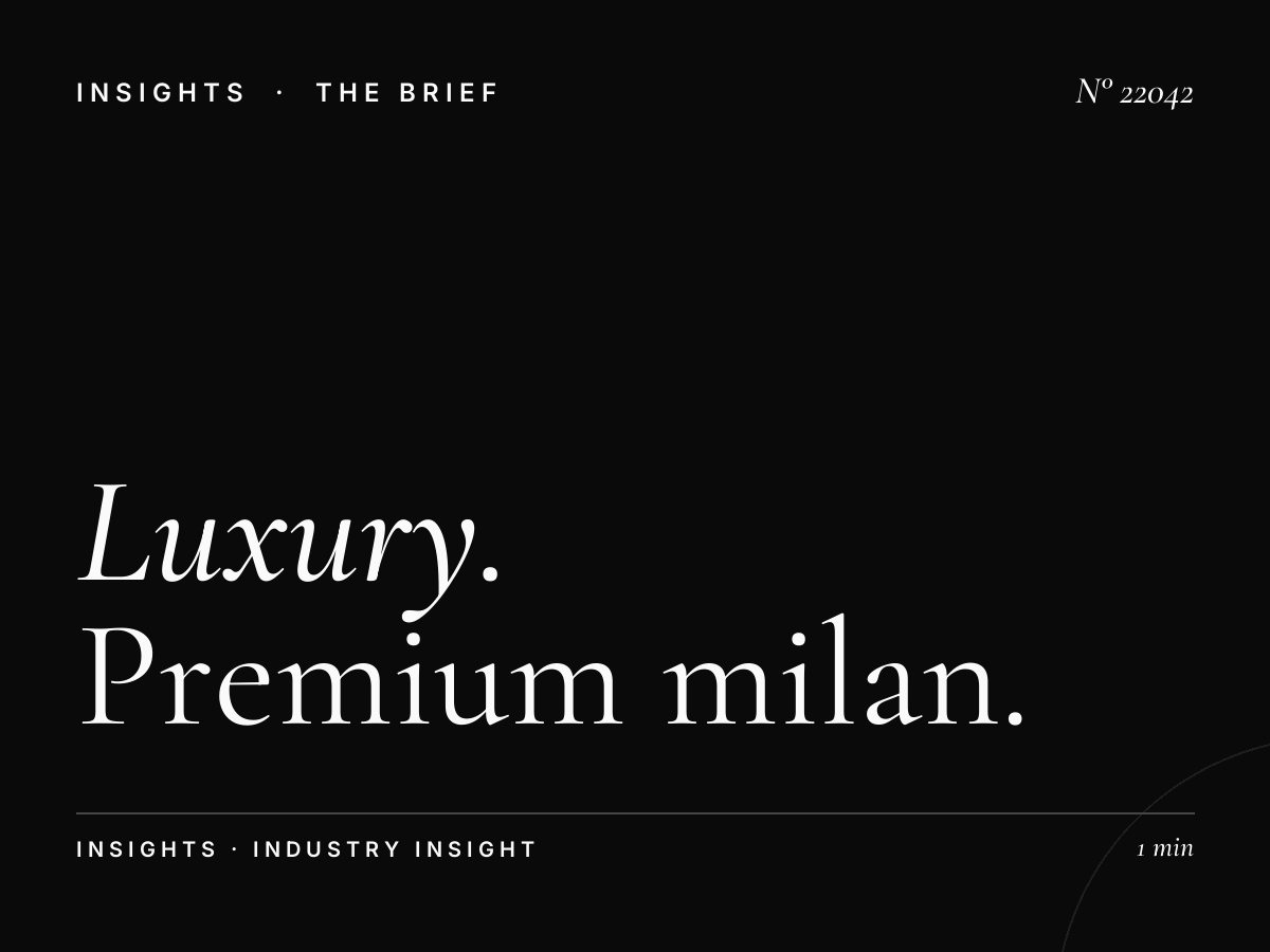 Luxury Brands Via Stephenson: Premium Milan North