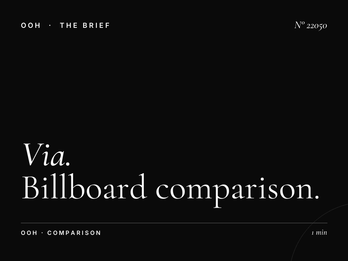 Via Stephenson Static vs Digital: Billboard Comparison