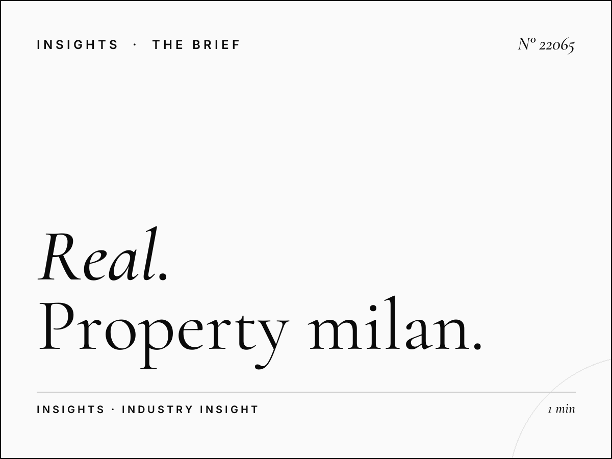 Real Estate Via Pellegrino Rossi LED: Property Milan