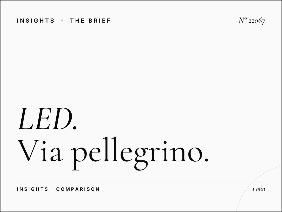 LED vs Traditional: Via Pellegrino Rossi Advantages