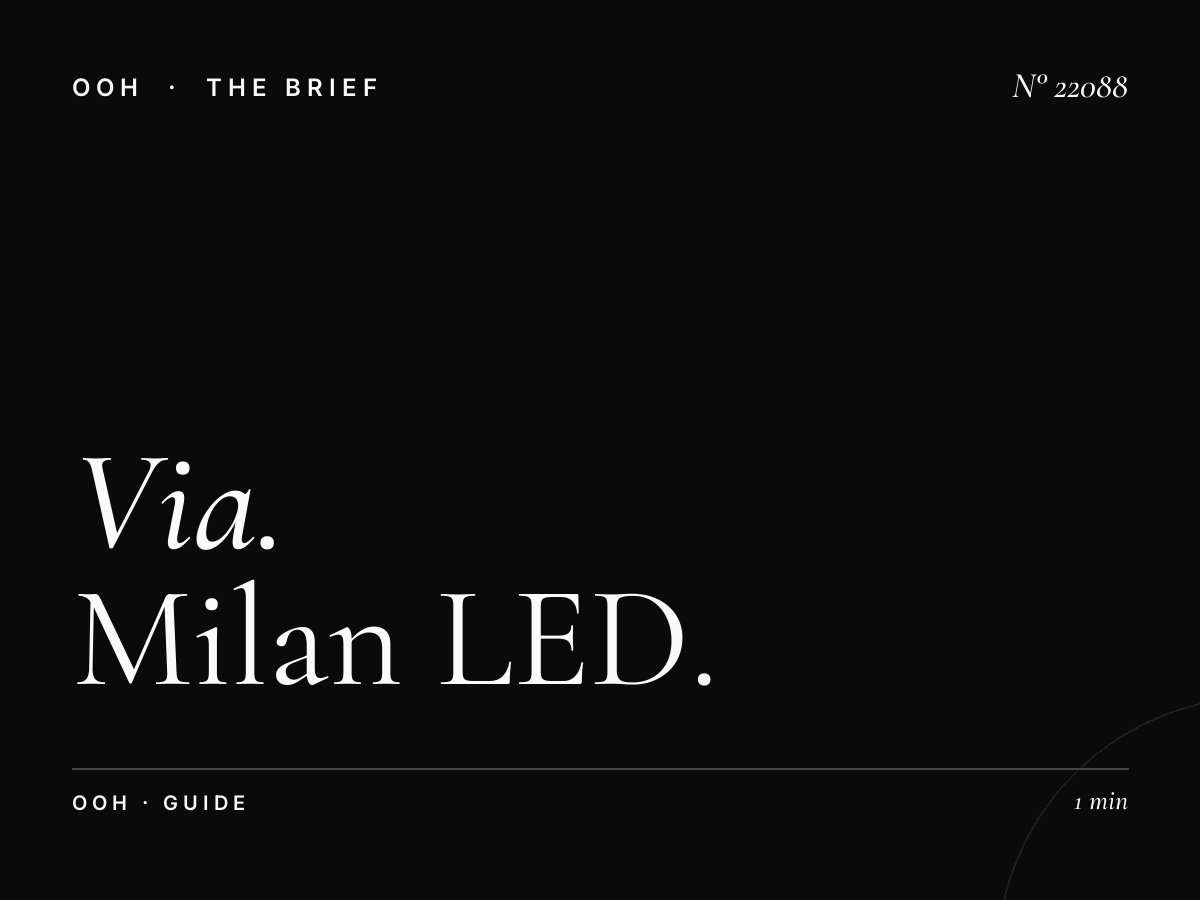 Via Pellegrino Rossi LED Wallbanner Budget: Milan LED Guide