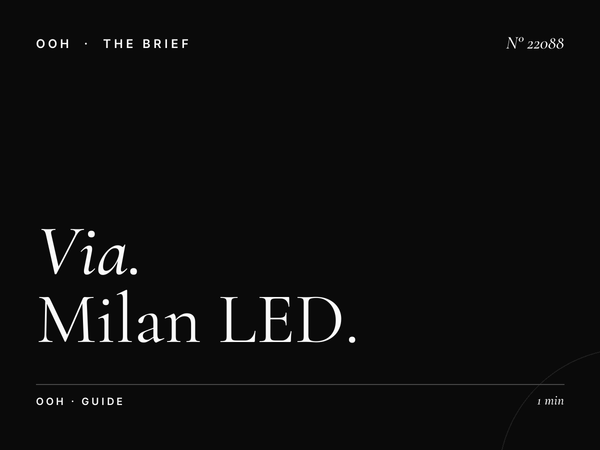 Via Pellegrino Rossi LED Wallbanner Budget: Milan LED Guide