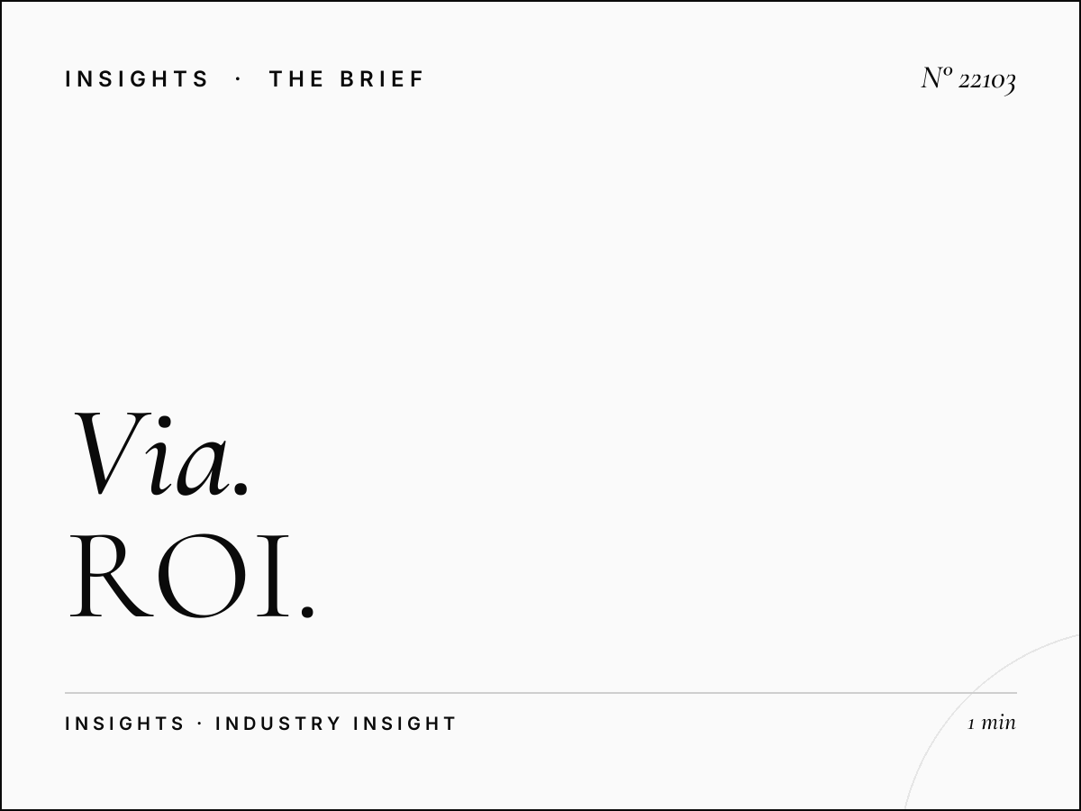 Via Pellegrino Rossi LED Success Stories: ROI