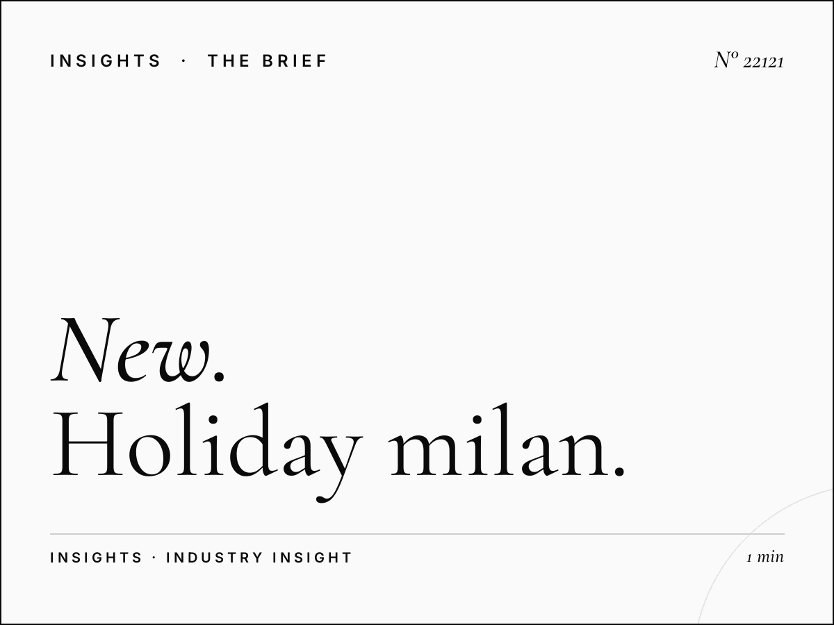 New Year Via Pellegrino Rossi LED: Holiday Milan