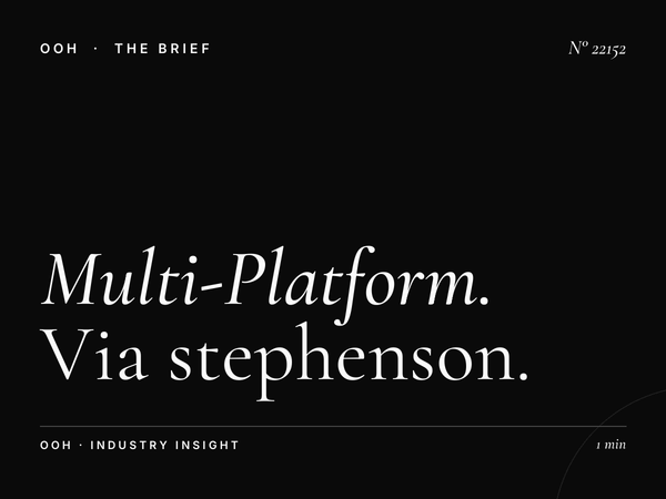 Multi-Platform Milan: Via Stephenson Billboard Campaign