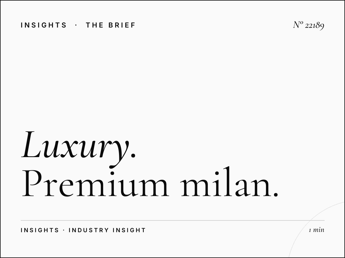 Luxury Brands Corso Garibaldi LED: Premium Milan Design