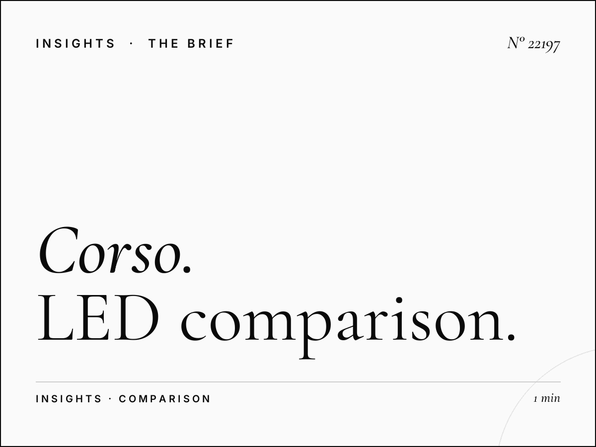 Corso Garibaldi LED vs Static: LED Comparison