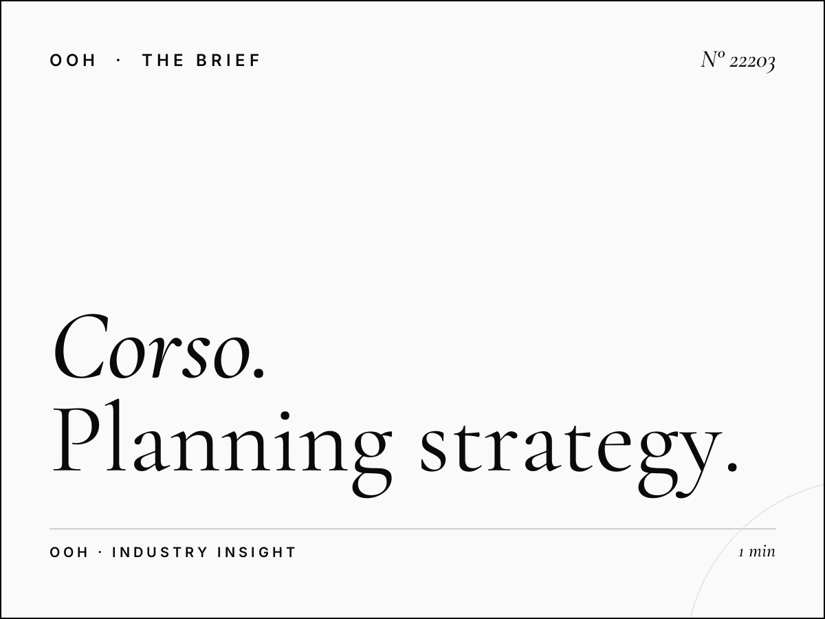 Corso Garibaldi LED Wallbanner Campaign: Planning Strategy