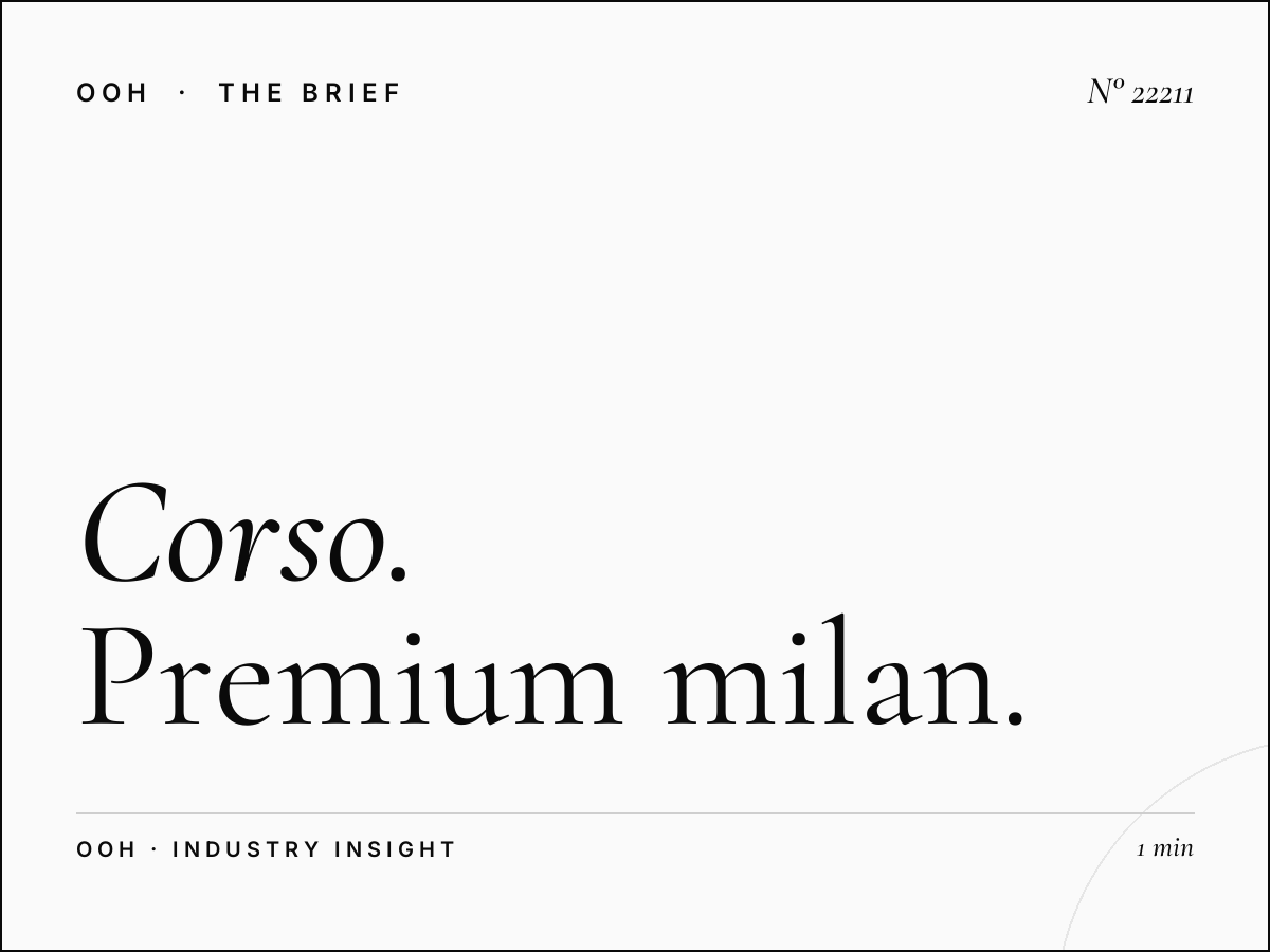 Corso Garibaldi LED Wallbanner Site: Premium Milan LED Spot