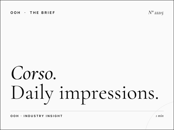 Corso Garibaldi LED Wallbanner Reach: Daily Impressions