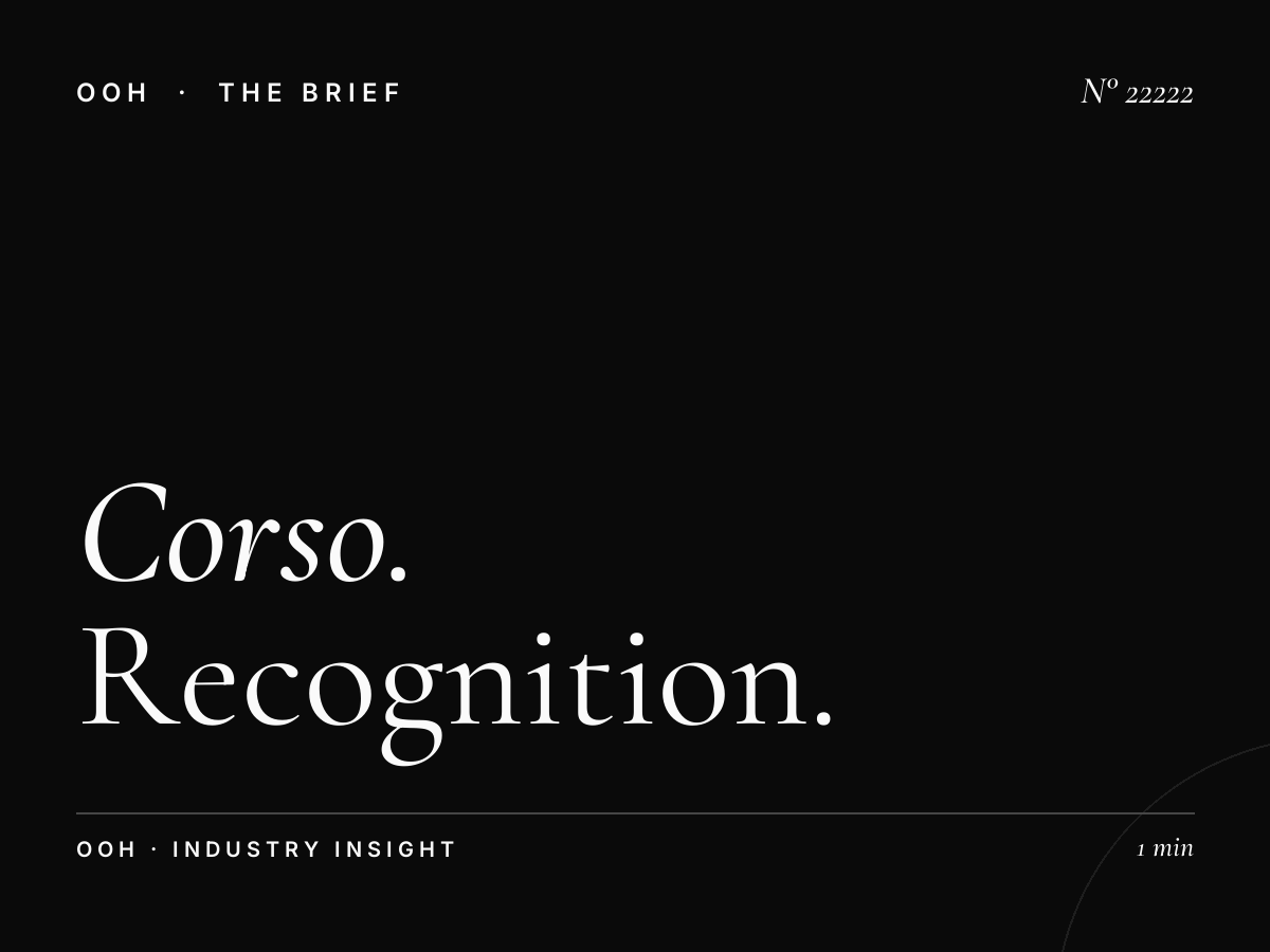 Corso Garibaldi LED Wallbanner Brand Impact: Recognition