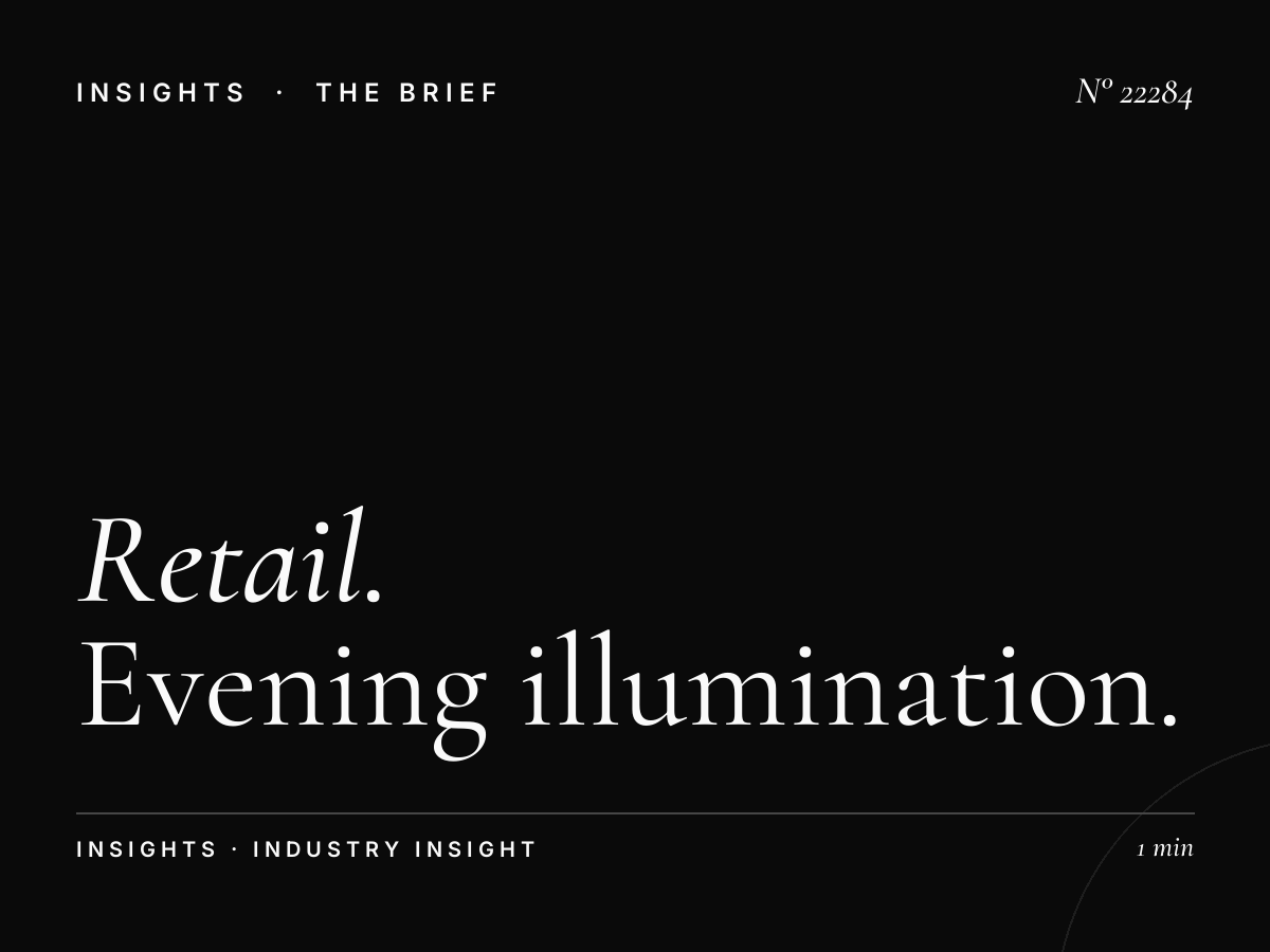 Retail Static Mega Night: Evening Illumination Transforms Urban Advertising