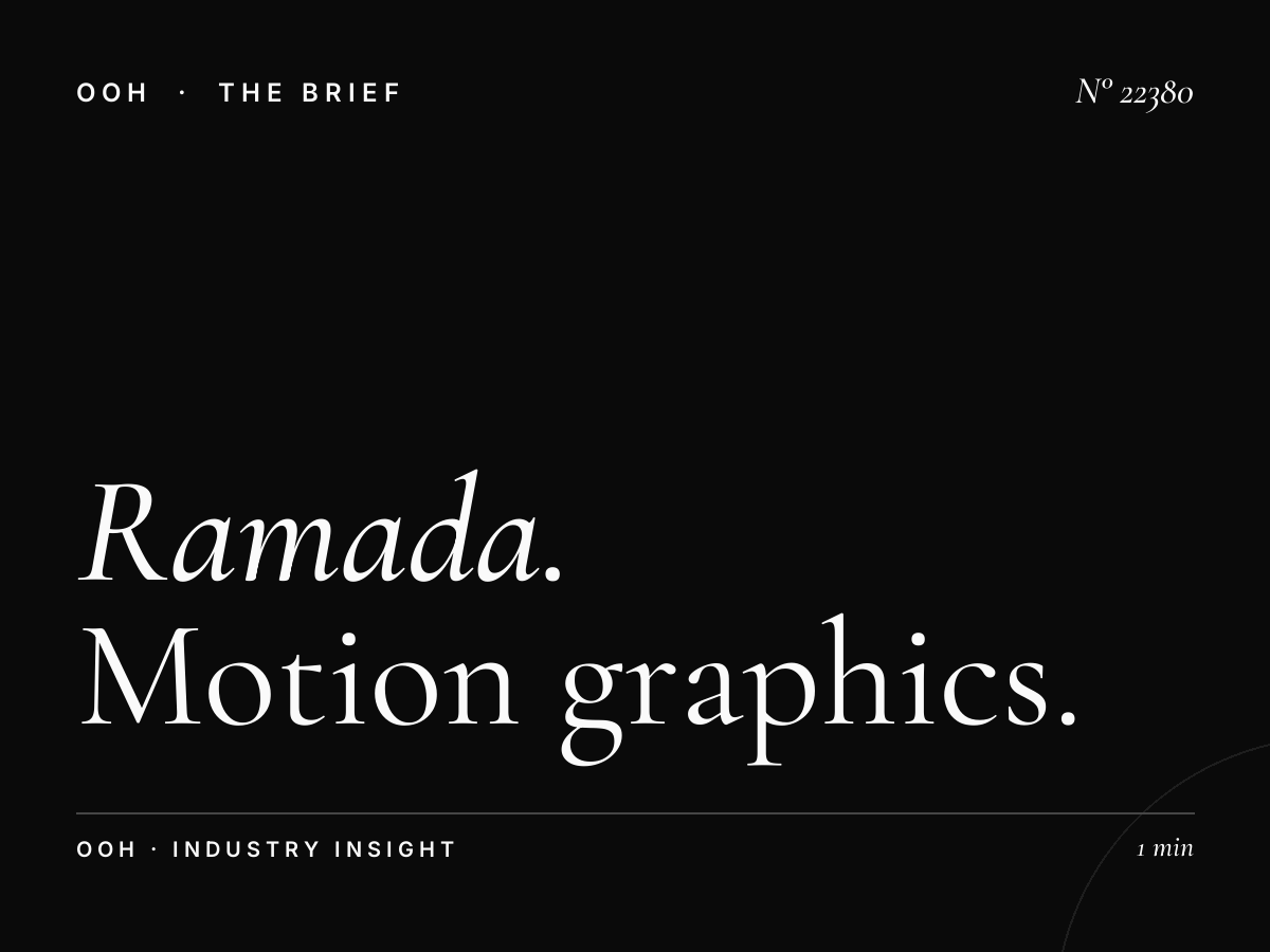 Ramada Digital Billboard Animation: Motion Graphics That Drive Results