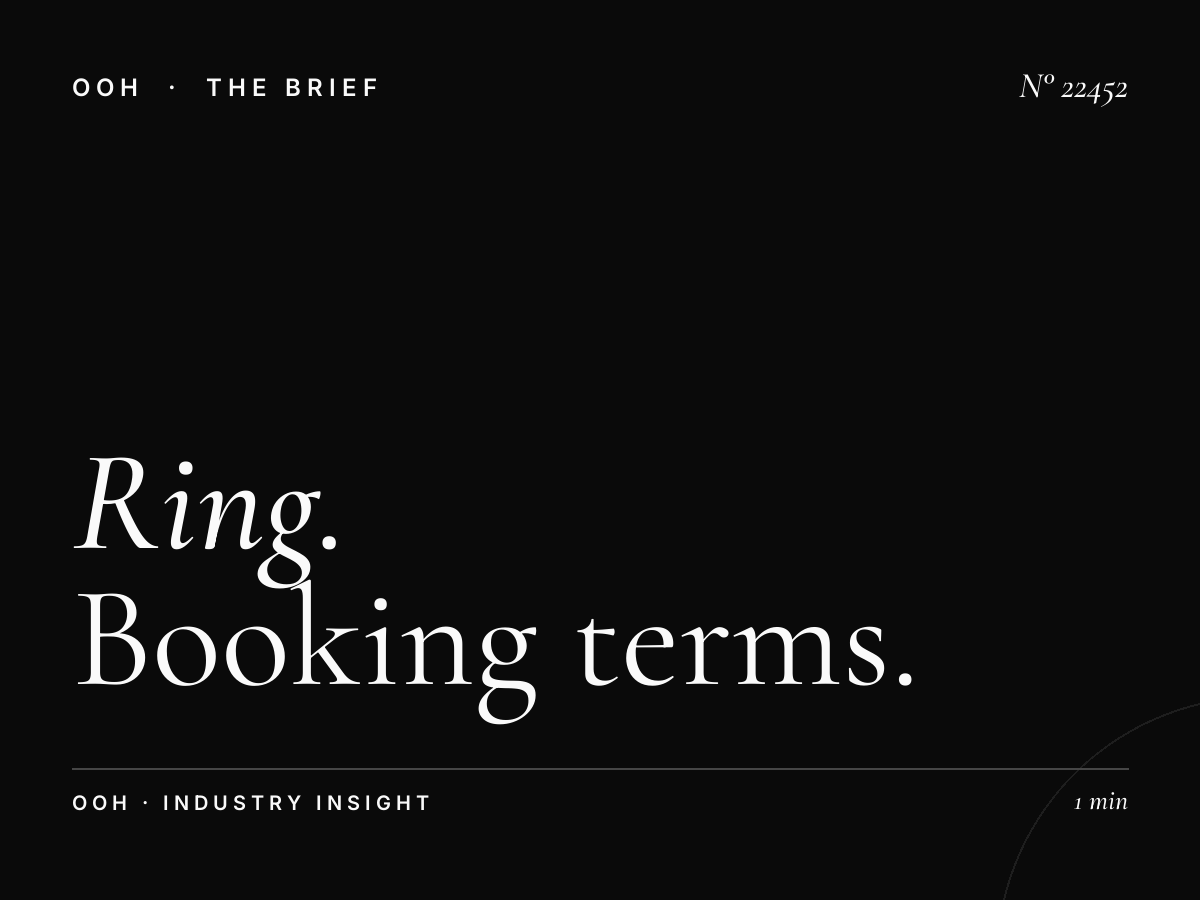 Ring Road Static Billboard Contracts: Booking Terms