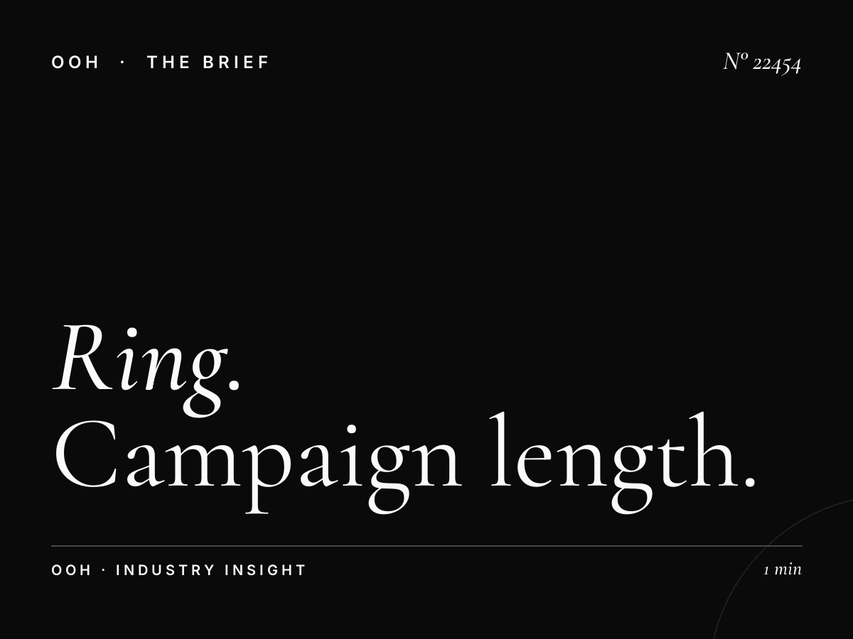 Ring Road Static Billboard Duration: Campaign Length