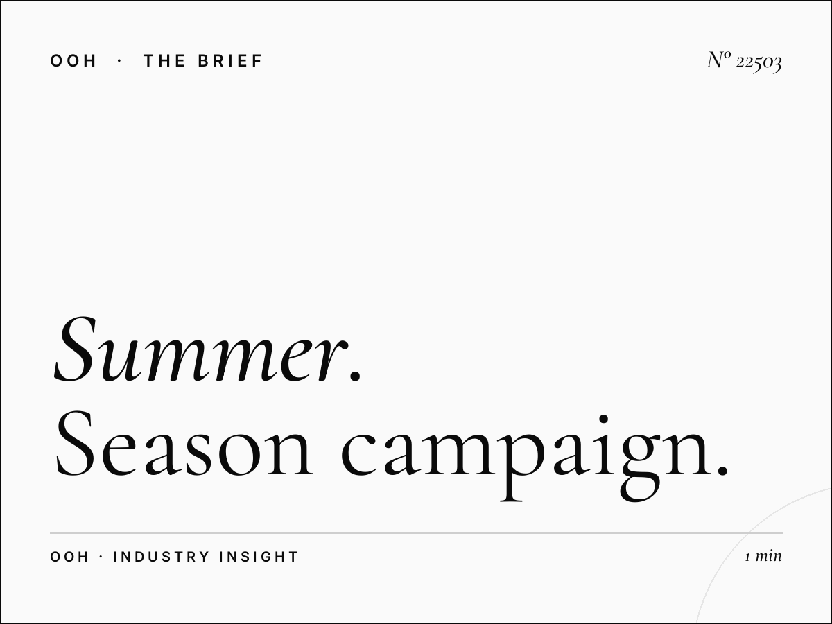 Summer Ring Road Billboard Beirut: Season Campaign