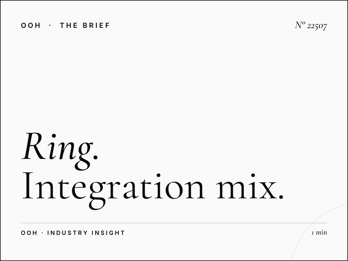 Ring Road Billboard Marketing: Integration Mix