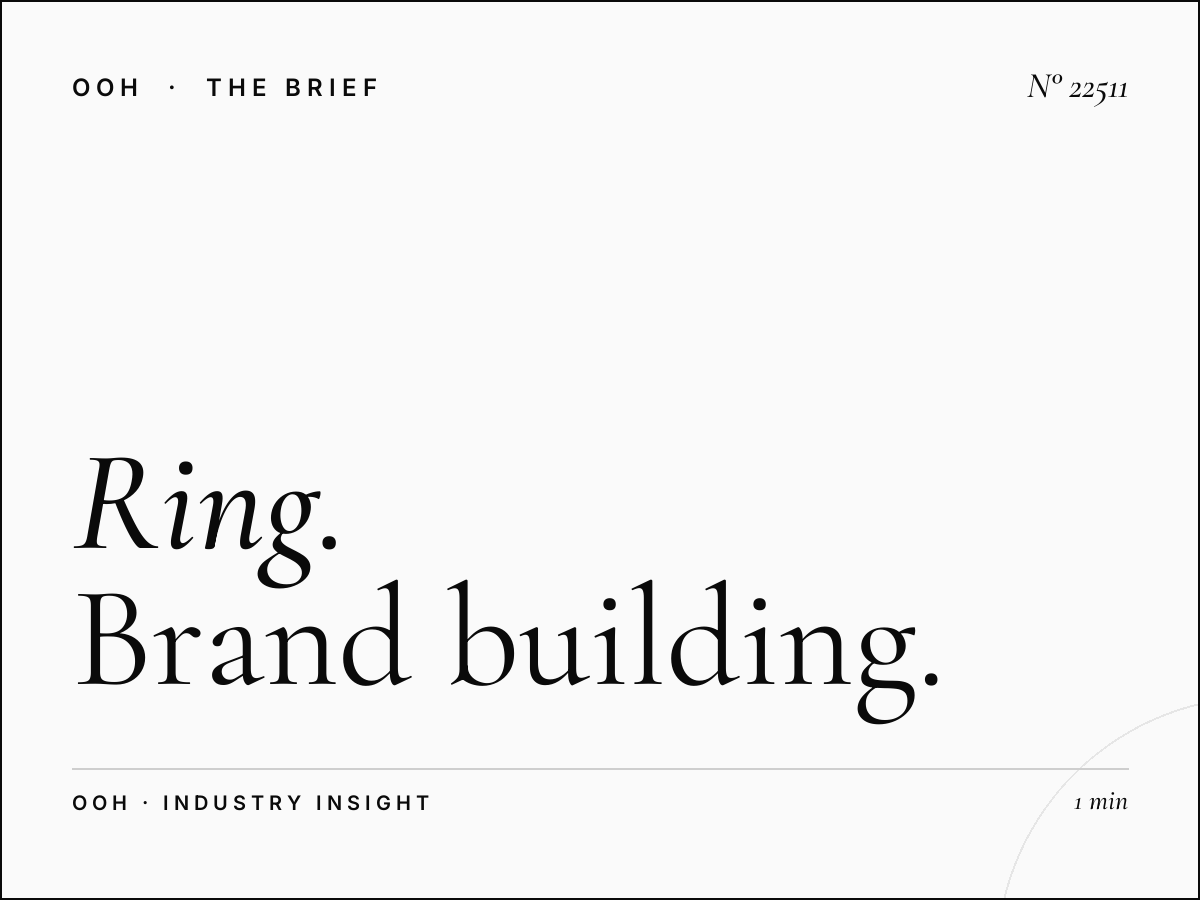 Ring Road Static Billboard Branding: Brand Building