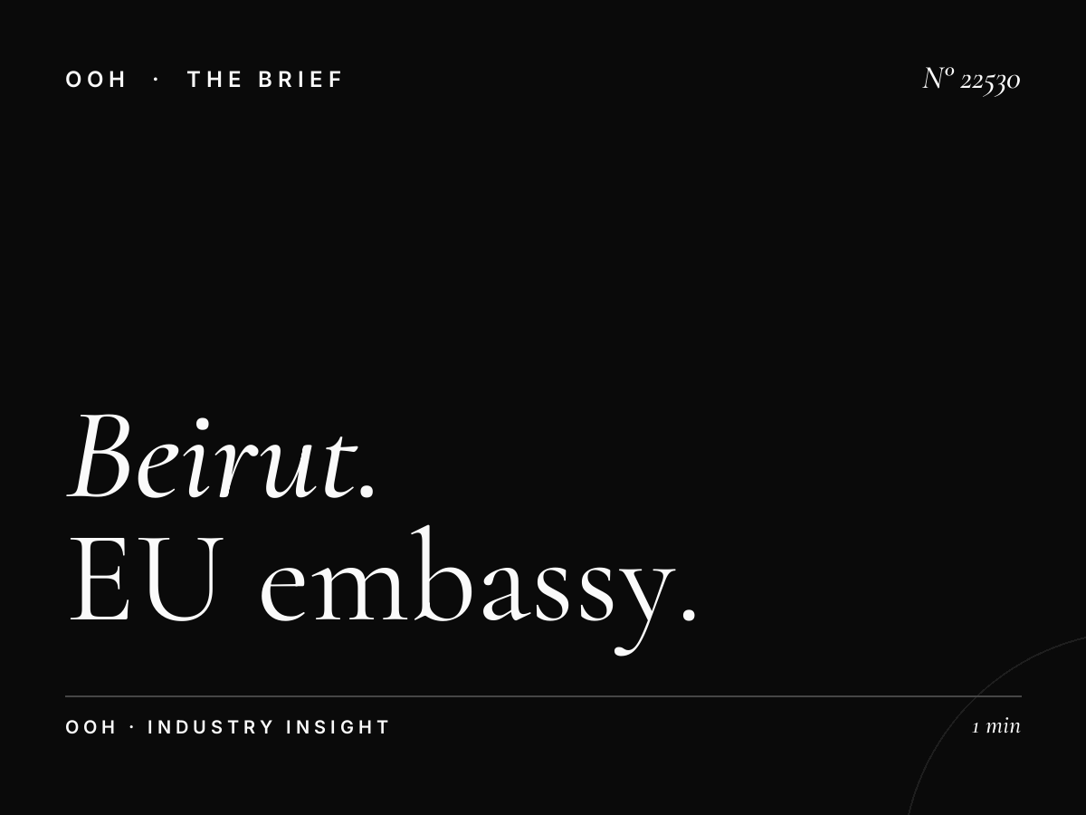 Beirut Diplomatic Billboard: EU Embassy Specifications
