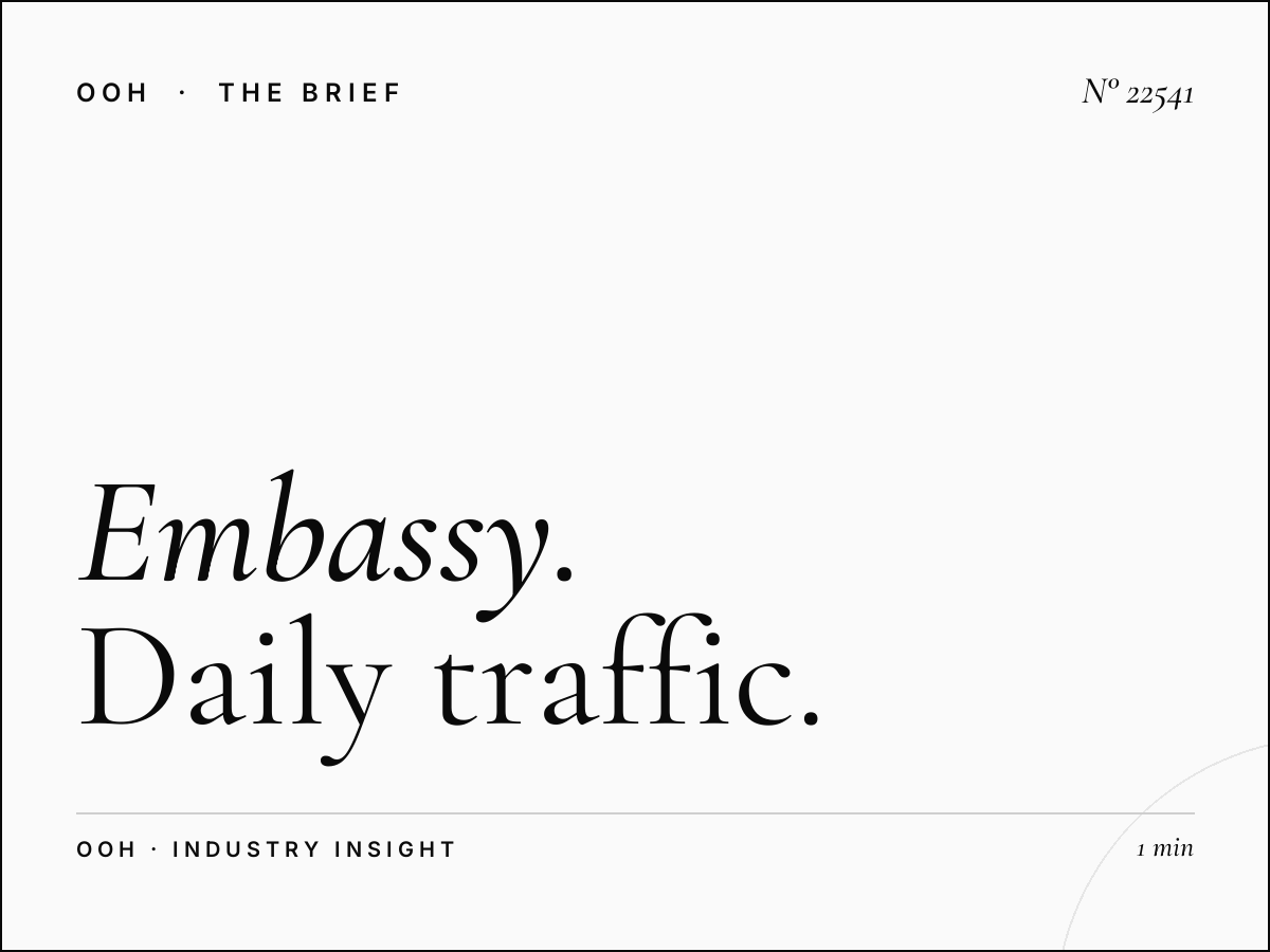 EU Embassy Static Billboard Reach: Daily Traffic Impressions