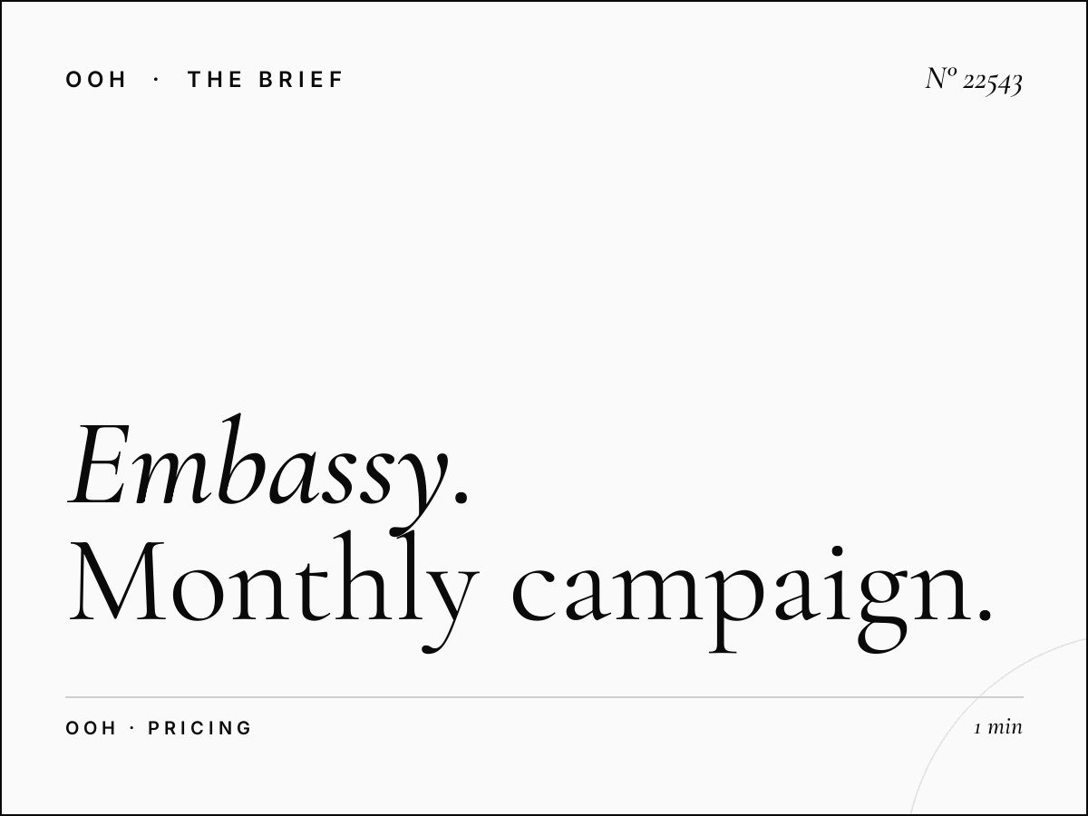 EU Embassy Billboard Rates: Monthly Campaign Pricing Beirut