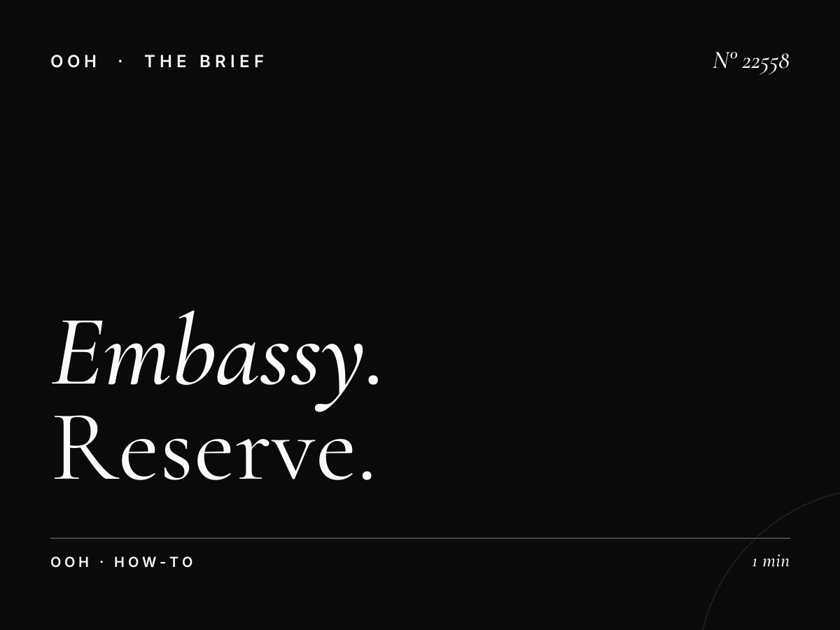 EU Embassy Static Billboard Booking: How to Reserve