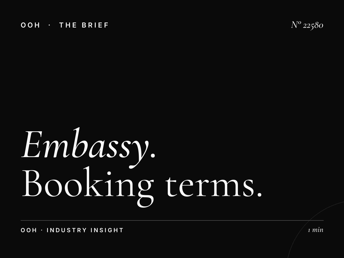 EU Embassy Static Billboard Contracts: Booking Terms