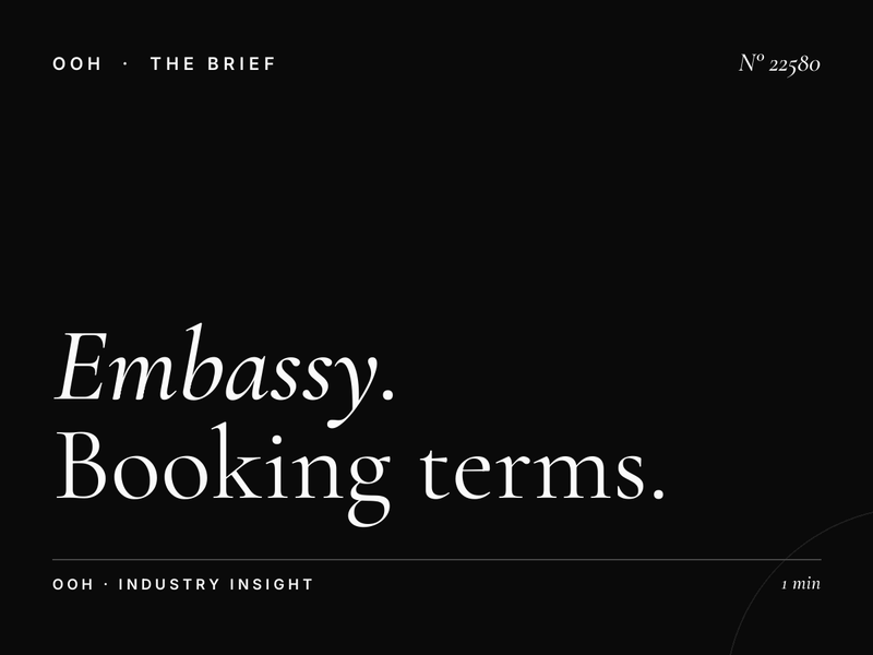 EU Embassy Static Billboard Contracts: Booking Terms