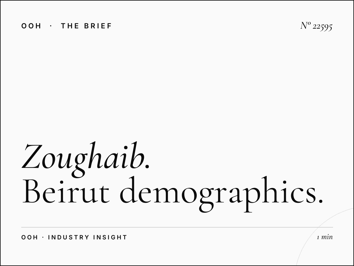 Zoughaib Sons Billboard Audience: Beirut Demographics