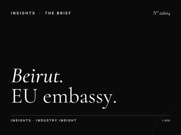 Beirut Diplomatic Competition: EU Embassy Positioning