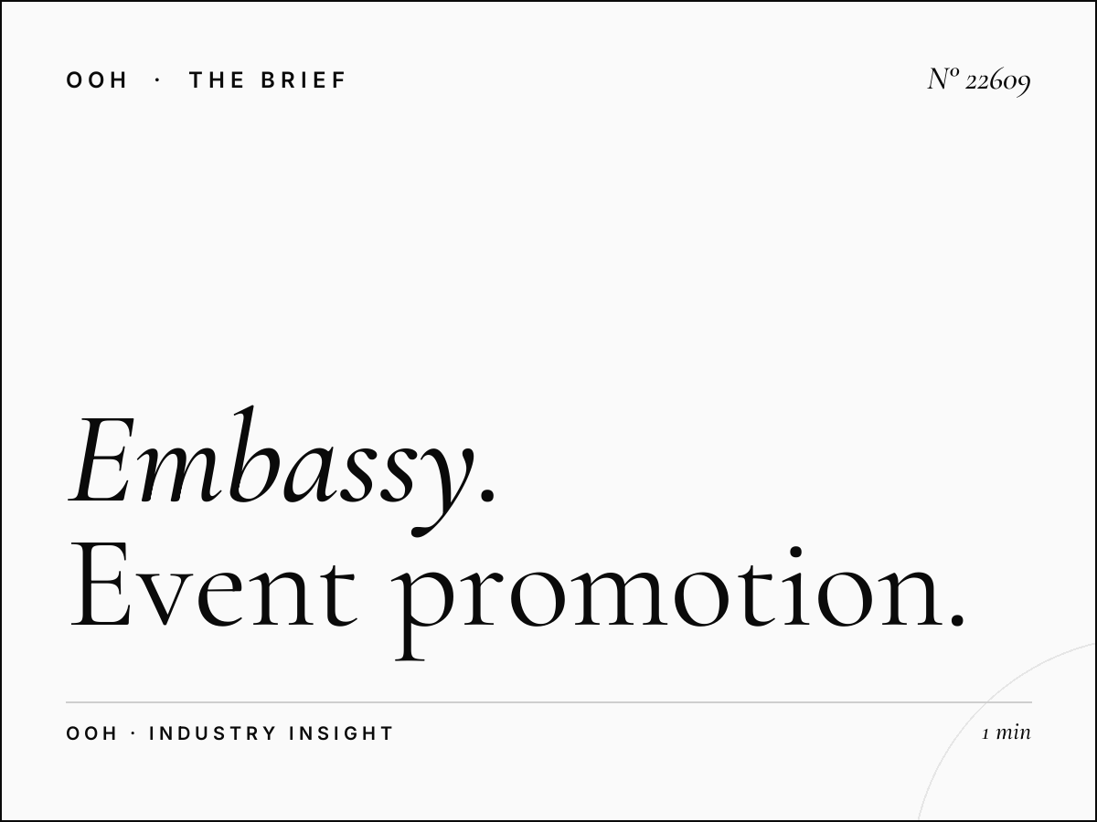 EU Embassy Static Billboard Event: Event Promotion