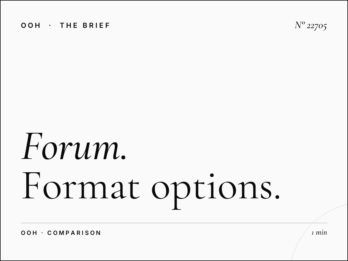 Forum Billboard vs LED Beirut: Format Options