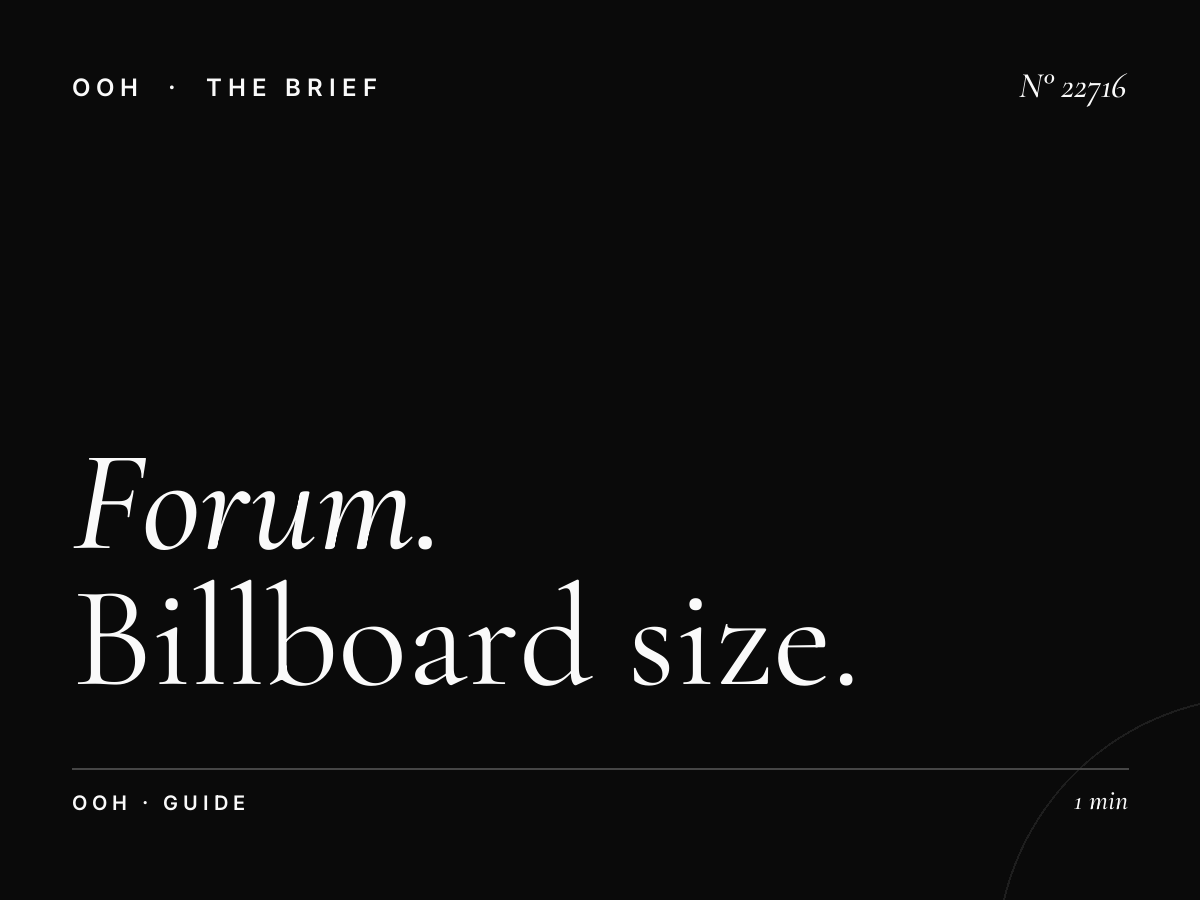 Forum Static Billboard Format: Billboard Size Guide