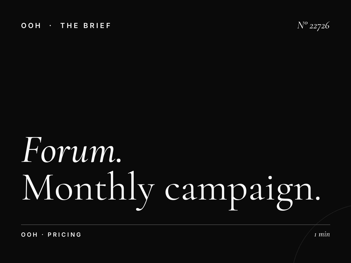 Forum Billboard Rates: Monthly Campaign Pricing Beirut