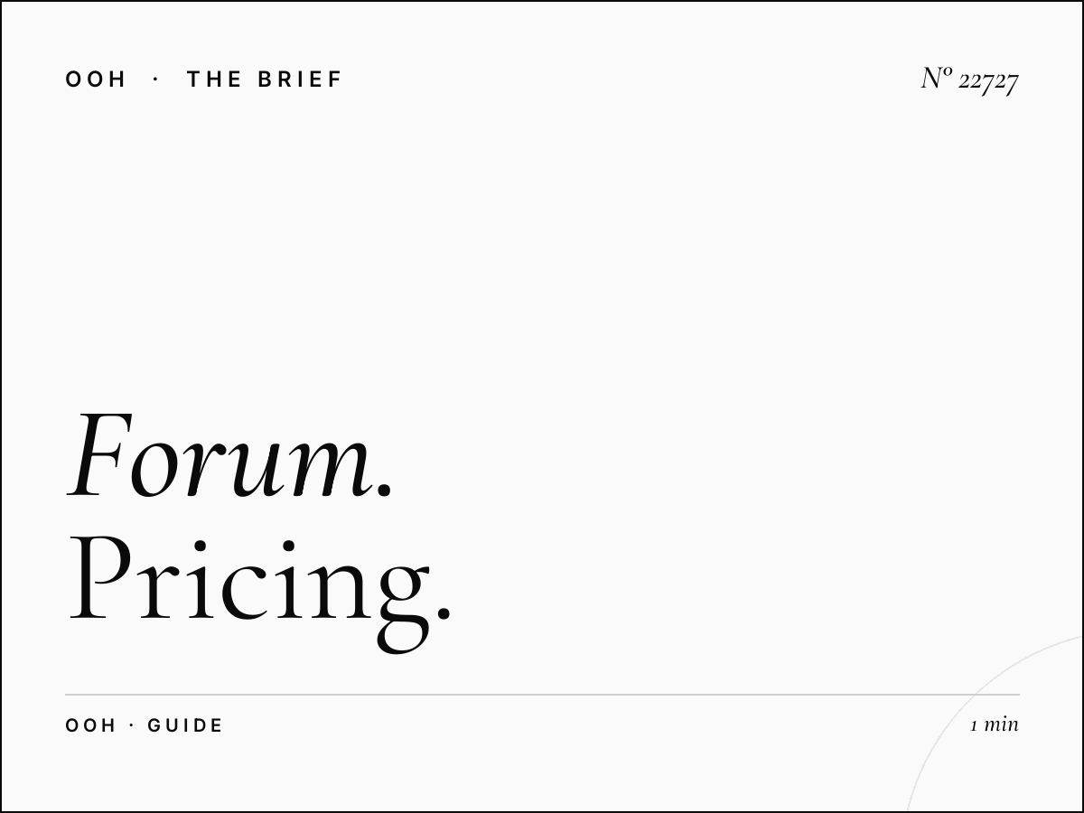 Forum Static Billboard Cost: Complete Pricing Guide 2025