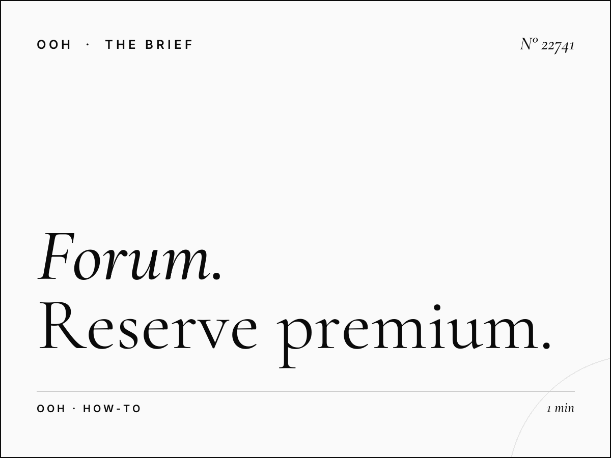 Forum Static Billboard Booking: How to Reserve Premium Outdoor Advertising Space