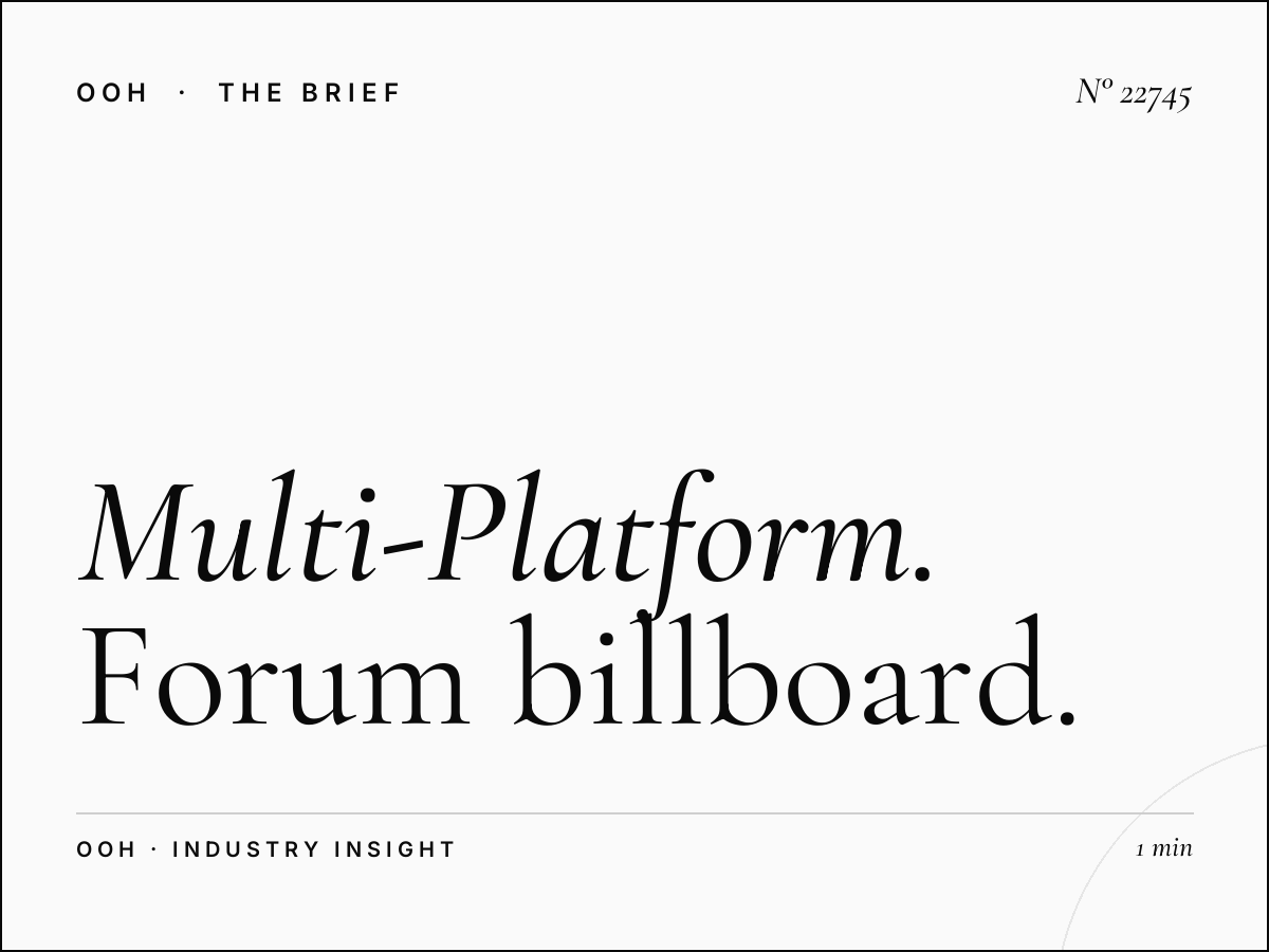 Multi-Platform Beirut: Forum Billboard Campaign