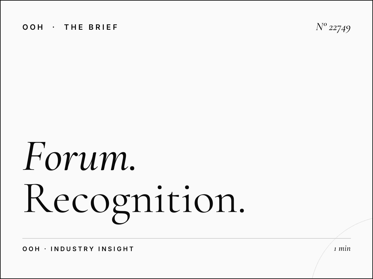Forum Billboard Brand Impact: Recognition
