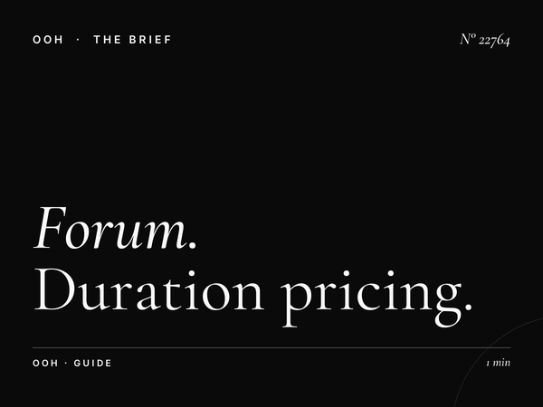 Forum Billboard Monthly Rates: Duration Pricing Guide for Strategic Media Buyers