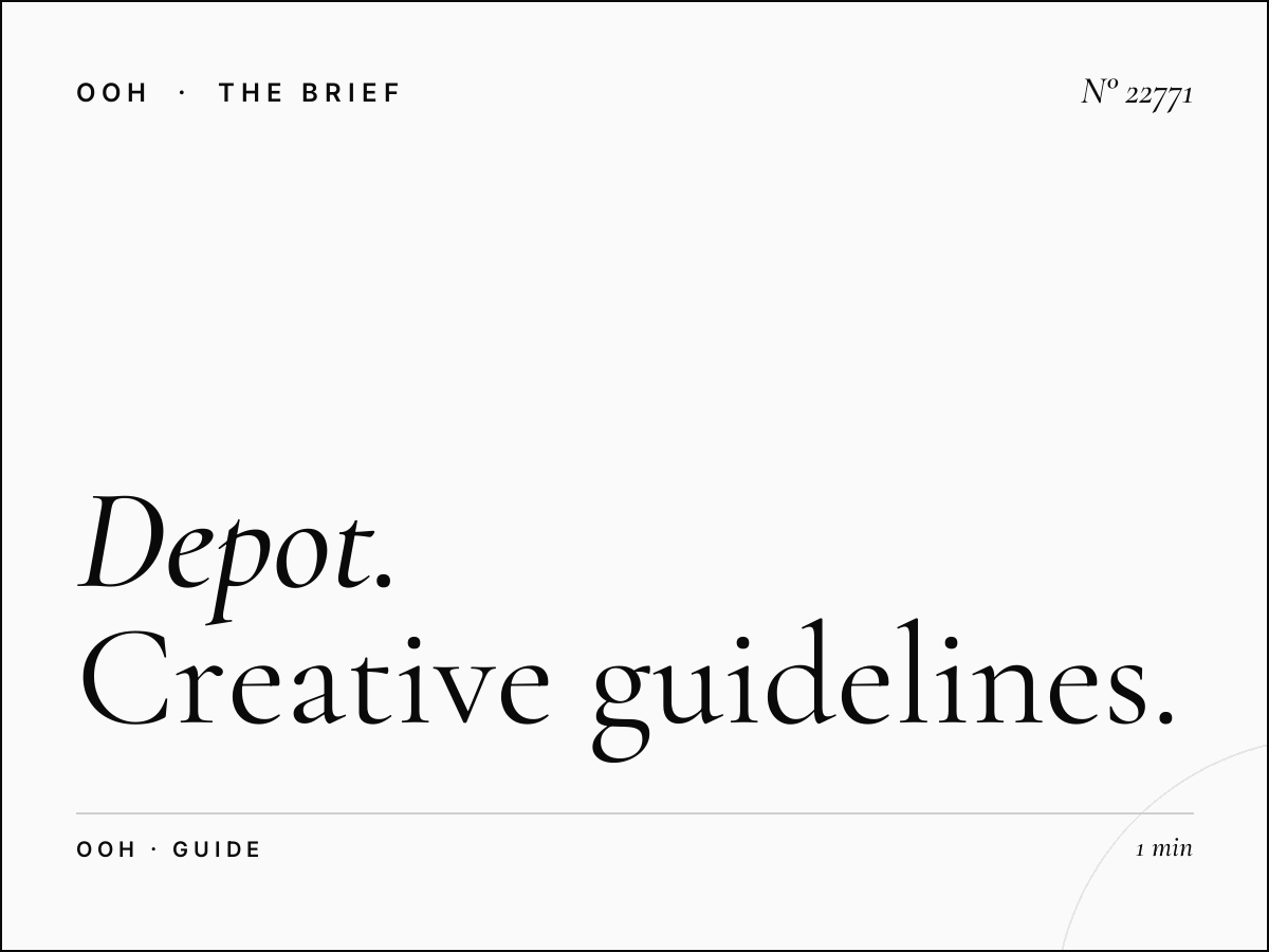 Depot Rim Static Billboard Design: Creative Guidelines