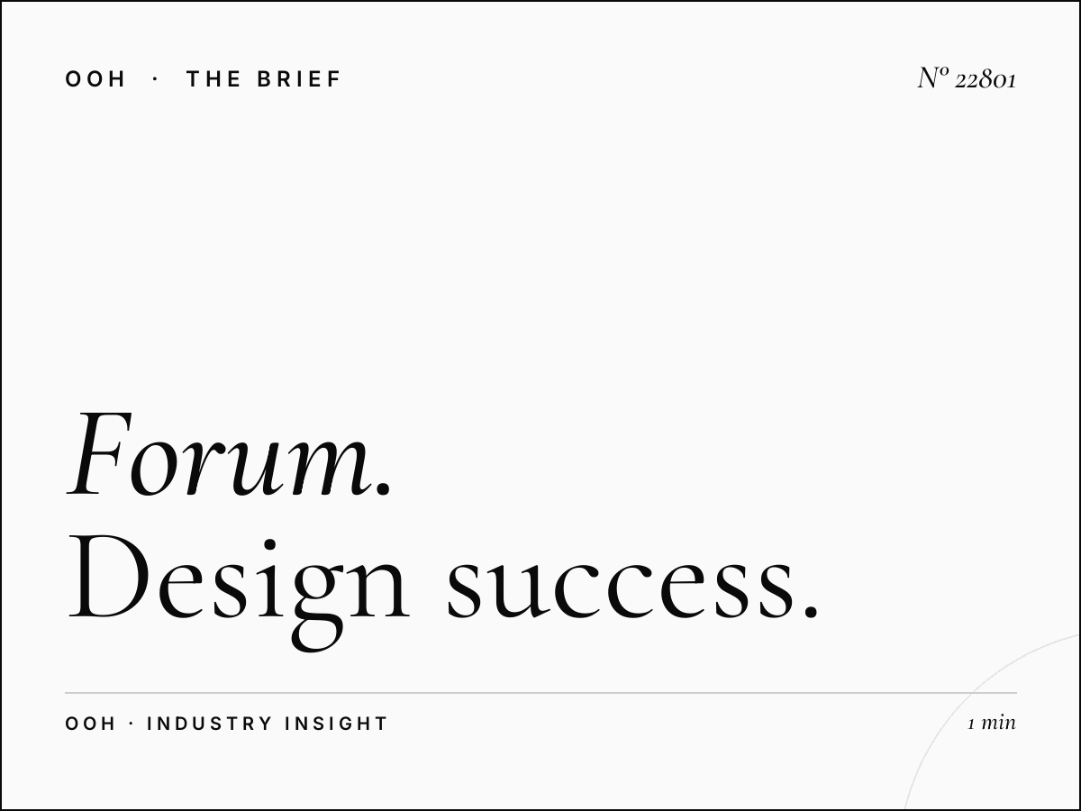 Forum Static Billboard Creative: Design Success