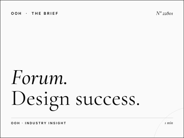 Forum Static Billboard Creative: Design Success