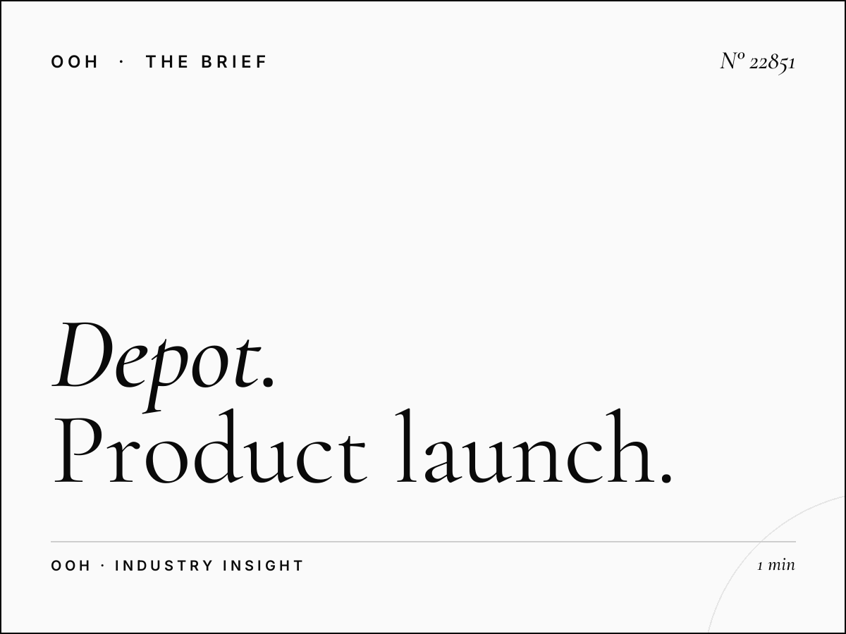 Depot Rim Static Billboard Launch: Product Launch