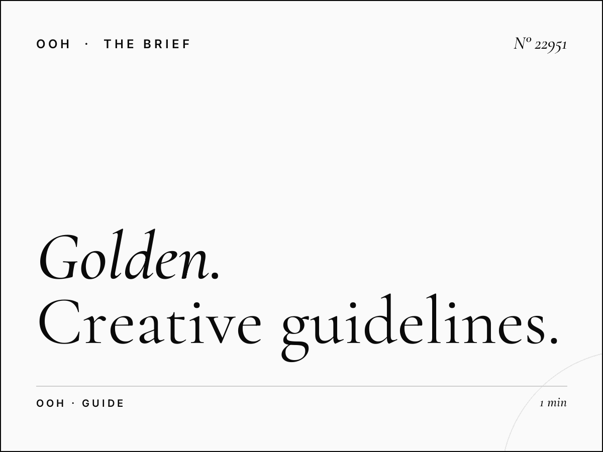 Golden Beach Static Billboards Design: Creative Guidelines