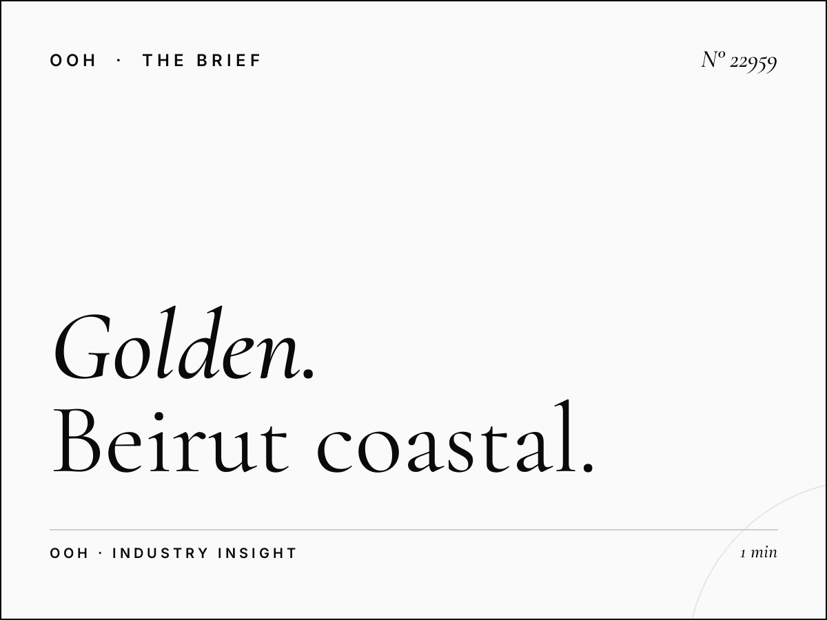 Golden Beach Billboards Audience: Beirut Coastal Demographics