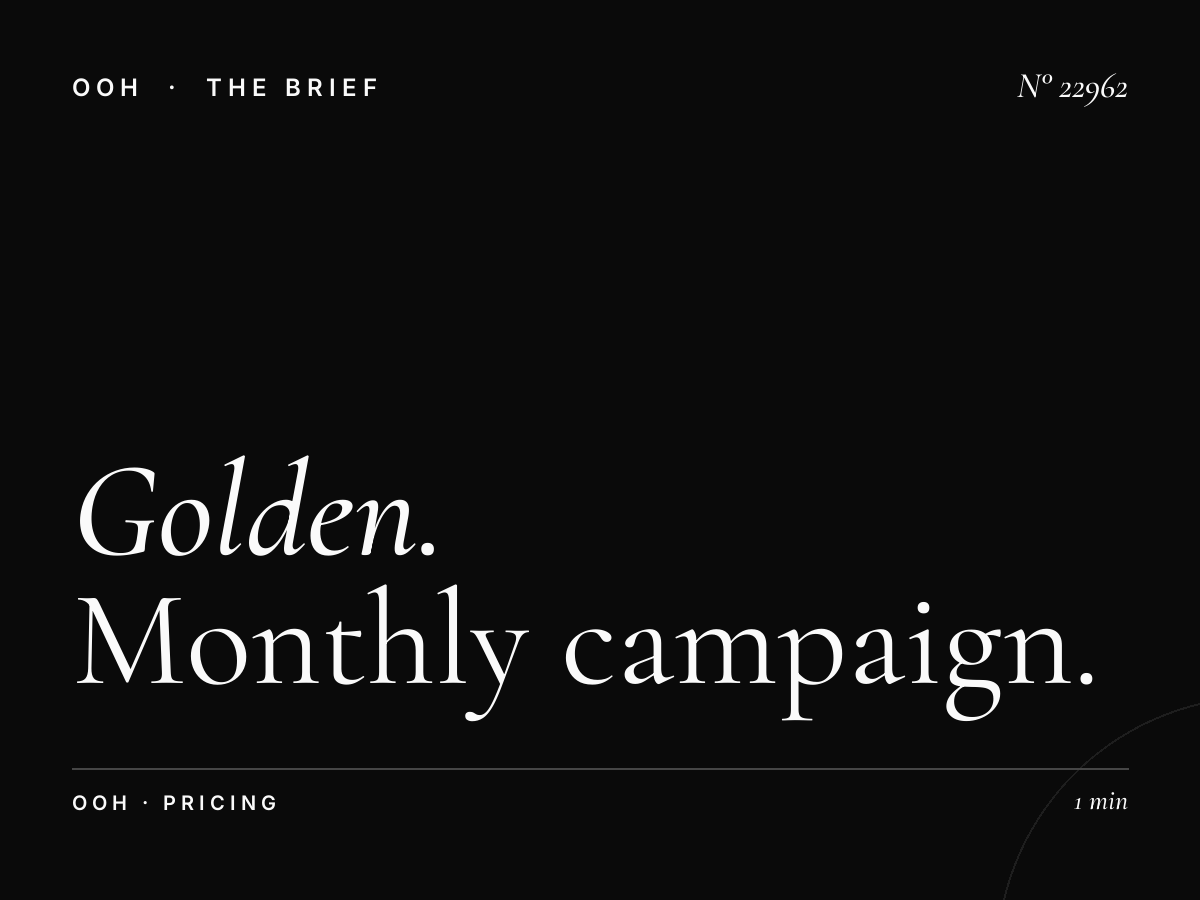 Golden Beach Billboards Rates: Monthly Campaign Pricing Beirut