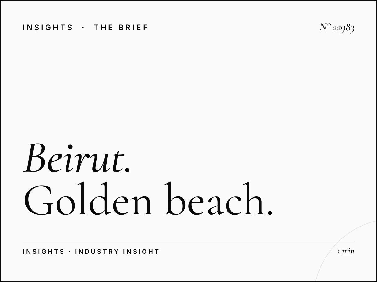 Beirut Coastal Branding: Golden Beach Awareness